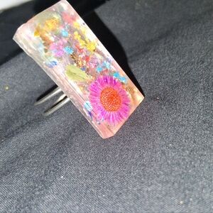 Handmade Floral Resin Ring